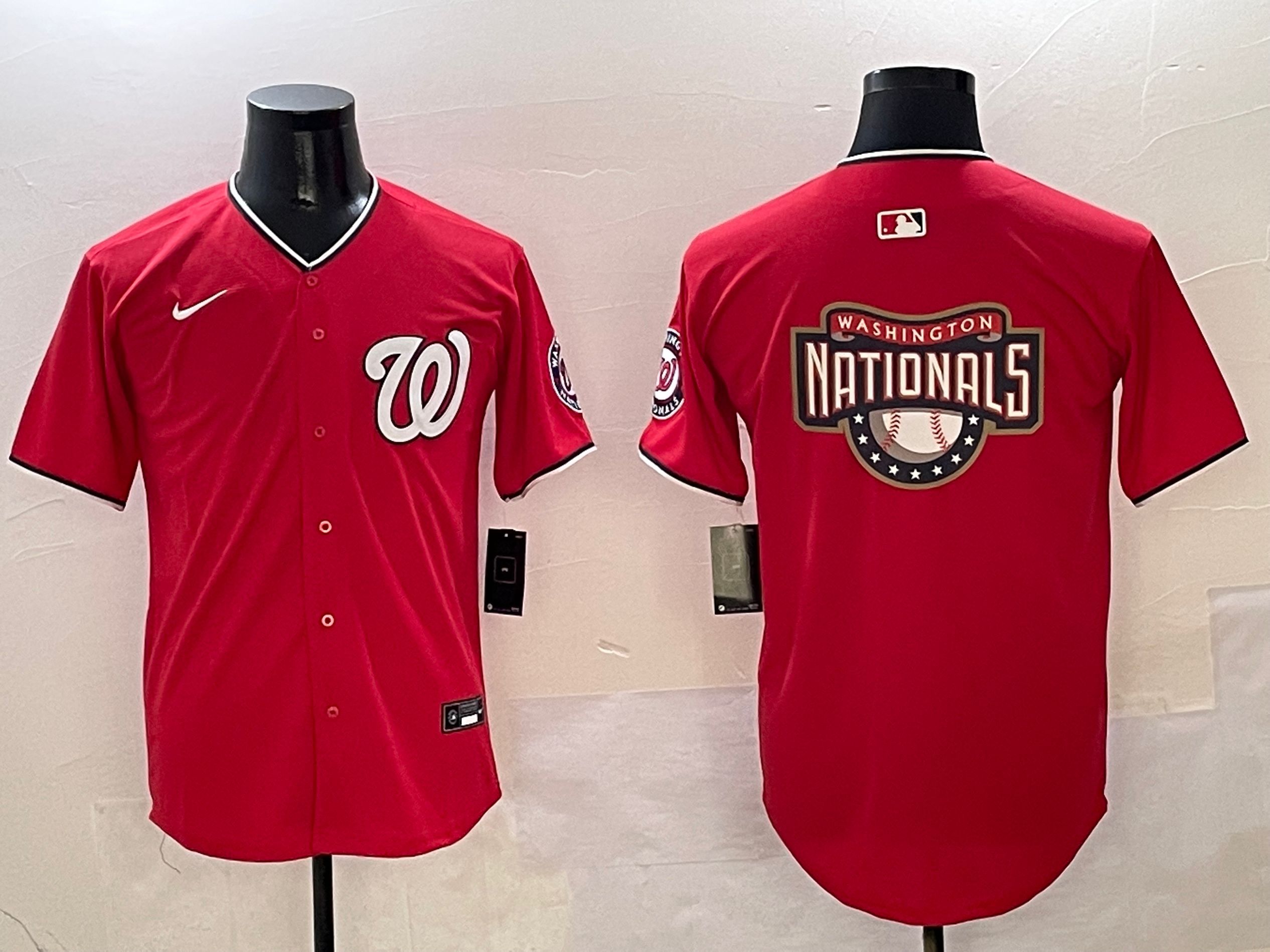 Men Washington Nationals Blank Red Game Nike 2025 MLB Jersey style 4->washington nationals->MLB Jersey